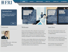 Tablet Screenshot of financeriskinstitute.com
